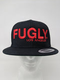 Black w/Red Fugly® Embroidery Classic Wool snapback