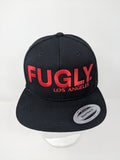 Black w/Red Fugly® Embroidery Classic Wool snapback