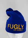 Blue & Gold FUGLY® Los Angeles Pom Beanie