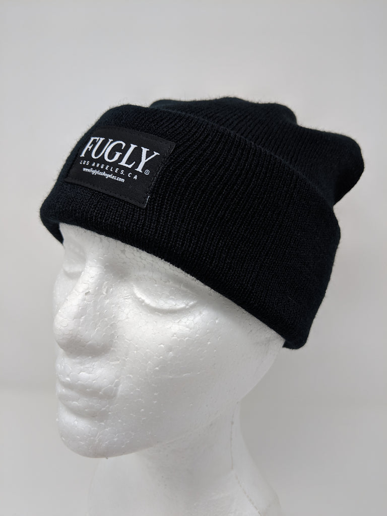 Label Black Fugly – Brand Beanie NEW) NEW, NEW, FUGLY®