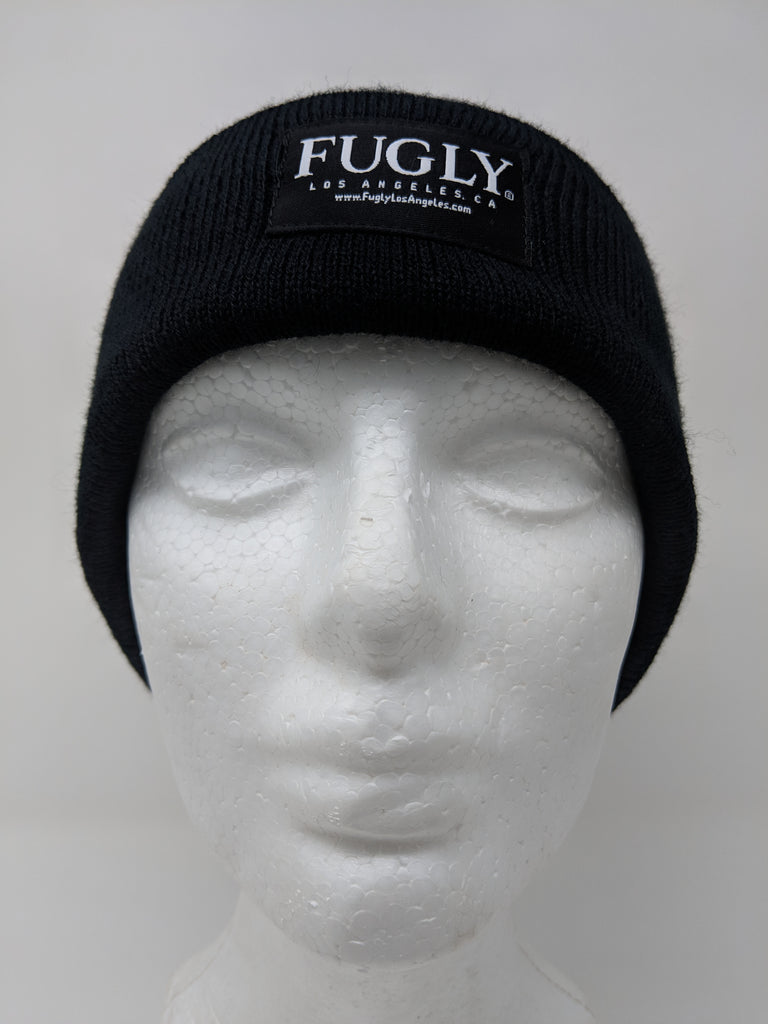 NEW, NEW, NEW) Black FUGLY® Brand Label Beanie – Fugly